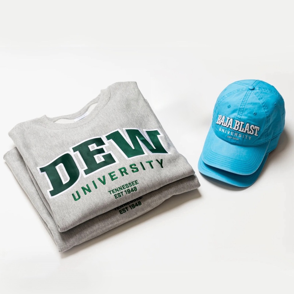 Official Mountain Dew University Bundle - Sweatshirt and Hat